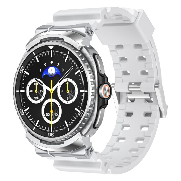 Breathable Dual Row Perforated Silicone Watch Band, For Galaxy Watch9 / 8 / 8 Classic