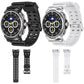 Breathable Dual Row Perforated Silicone Watch Band, For Galaxy Watch9 / 8 / 8 Classic