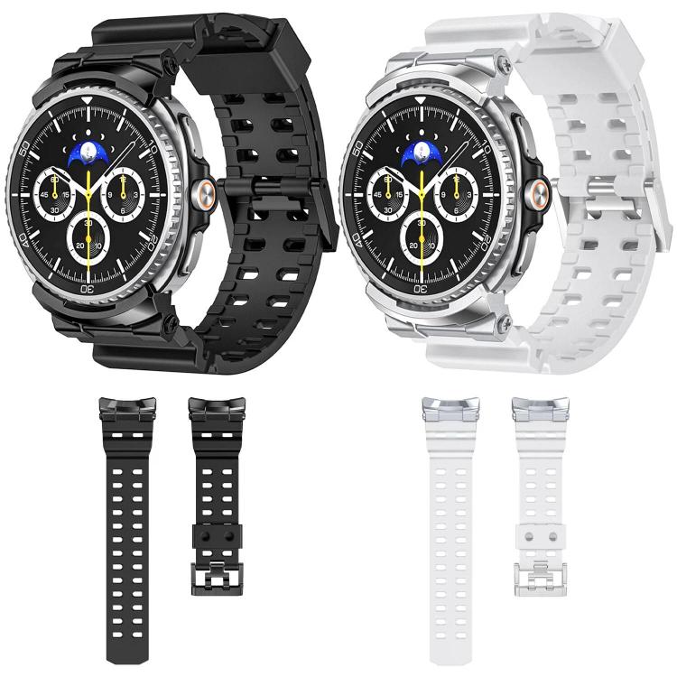 Breathable Dual Row Perforated Silicone Watch Band, For Galaxy Watch9 / 8 / 8 Classic