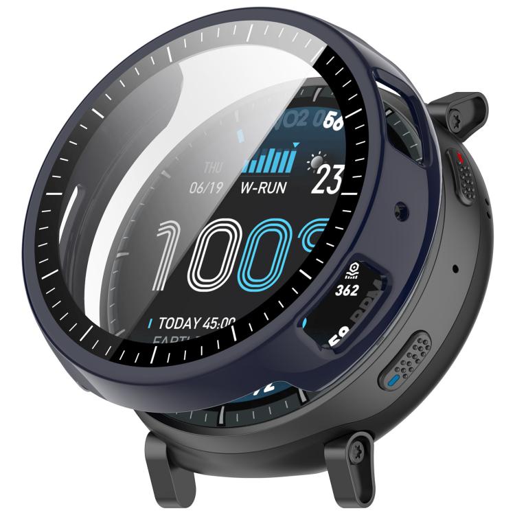 Tempered Glass Film Integrated PC Watch Protective Case, For Amazfit Active Max