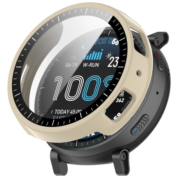 Tempered Glass Film Integrated PC Watch Protective Case, For Amazfit Active Max