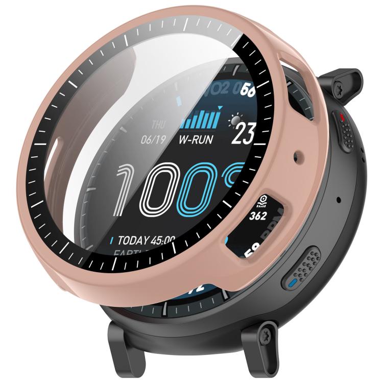 Tempered Glass Film Integrated PC Watch Protective Case, For Amazfit Active Max