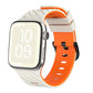 Diagonal Two-Color Silicone Watch Band, For Apple Watch 46mm / 49mm / 45mm / 44mm