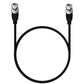 JUNSUNMAY RG59U BNC extension cable with two BNC connectors, coiled black cable