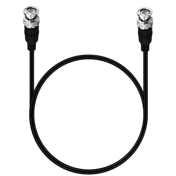 JUNSUNMAY RG59U BNC extension cable with two BNC connectors, coiled black cable