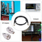 Coiled RG59U BNC coax extension cable with BNC connectors and black protective jacket