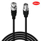 Black RG59 BNC extension cable, male to female, 100cm with silver connectors