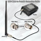 BNC extension cable with one male and one female connector, black coax lead.