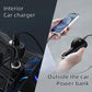Black car charger safety hammer with USB charging ports for inside or outside use