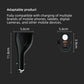 Black multifunction car charger safety hammer with size measurements