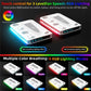 White cooling fan bases with RGB lighting effects and touch control indicator panel