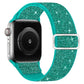 Teal glitter elastic nylon Apple Watch band