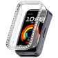 Single Row Diamond Half Coverage Hollow PC Watch Protective Case, For Huawei Band 11