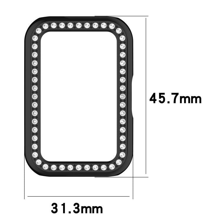 Single Row Diamond Half Coverage Hollow PC Watch Protective Case, For Huawei Band 11