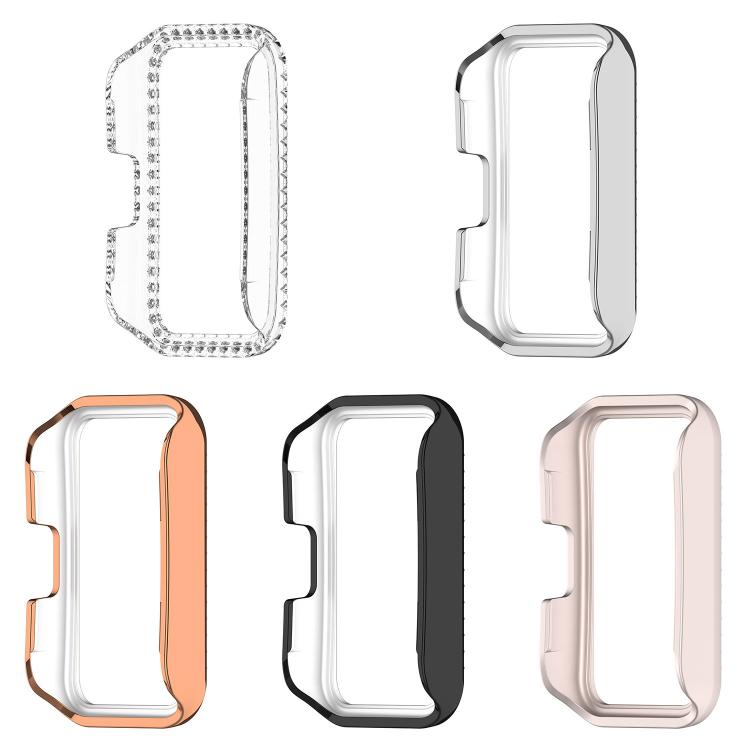 Single Row Diamond Half Coverage Hollow PC Watch Protective Case, For Huawei Band 11