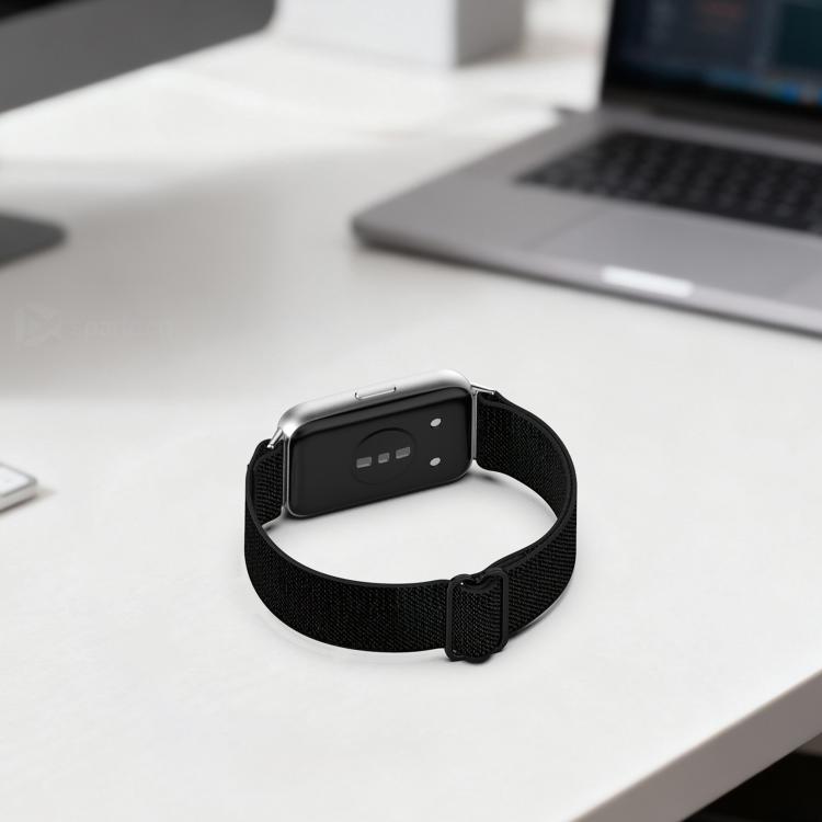 Slide Buckle Elastic Nylon Braided Watch Band, For Huawei Band 11 / Band 11 Pro