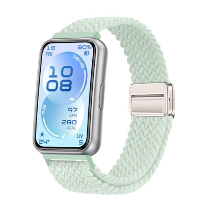 Magnetic Buckle Elastic Nylon Braided Watch Band, For Huawei Band 11 / Band 11 Pro