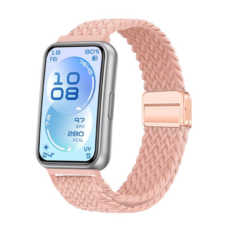 Magnetic Buckle Elastic Nylon Braided Watch Band, For Huawei Band 11 / Band 11 Pro