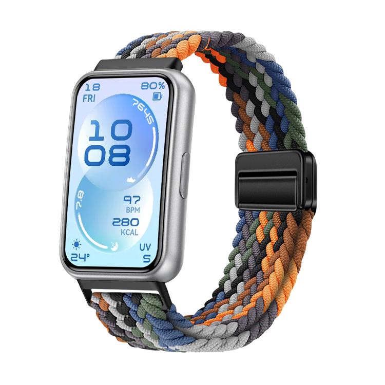 Magnetic Buckle Elastic Nylon Braided Watch Band, For Huawei Band 11 / Band 11 Pro