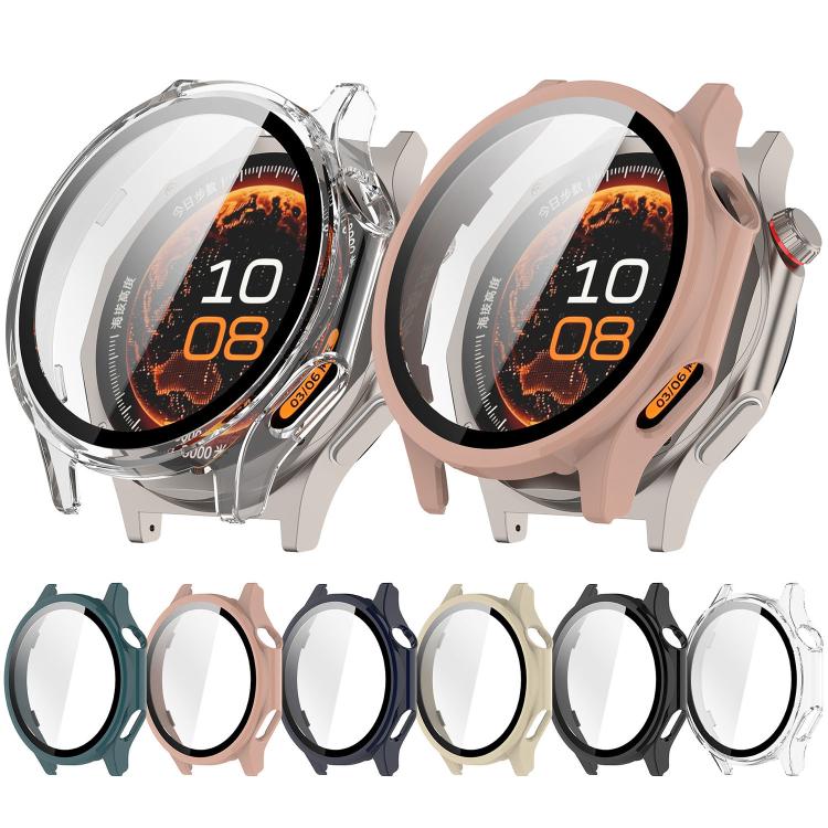 Tempered Glass Film Integrated PC Watch Protective Case, For OPPO Watch X3 / OnePlus Watch 4