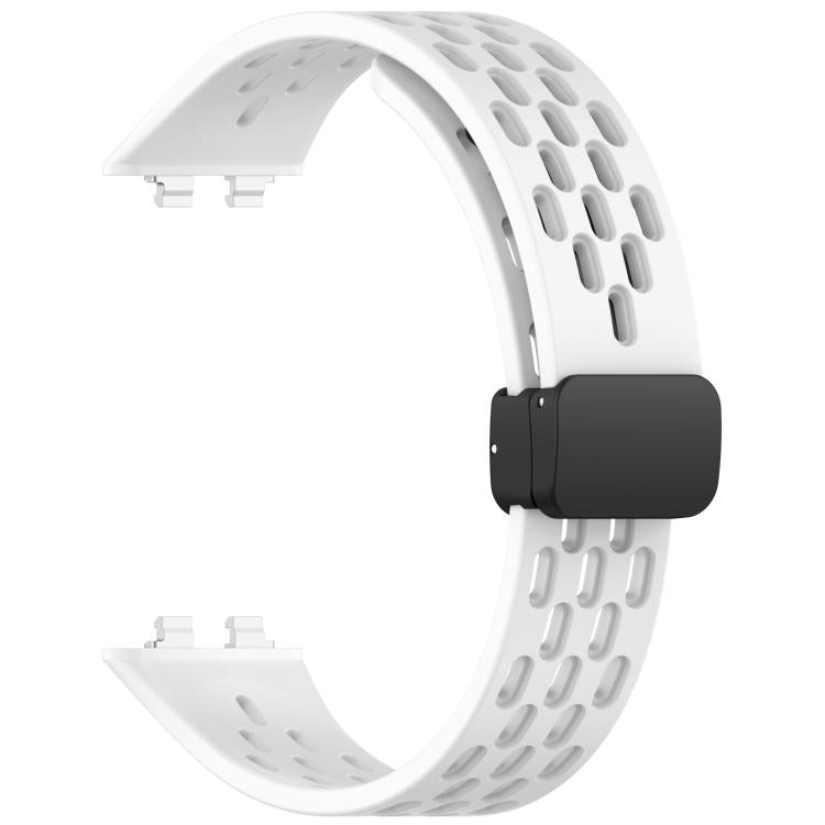 Foldable Magnetic Buckle Silicone Watch Band, For Huawei Band 11 / Band 11 Pro