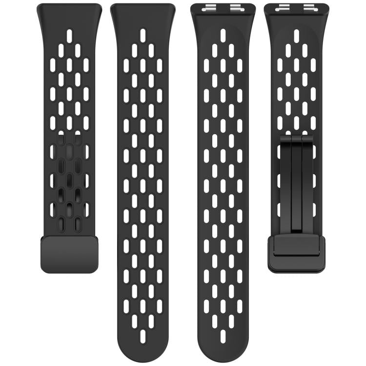 Foldable Magnetic Buckle Silicone Watch Band, For Huawei Band 11 / Band 11 Pro