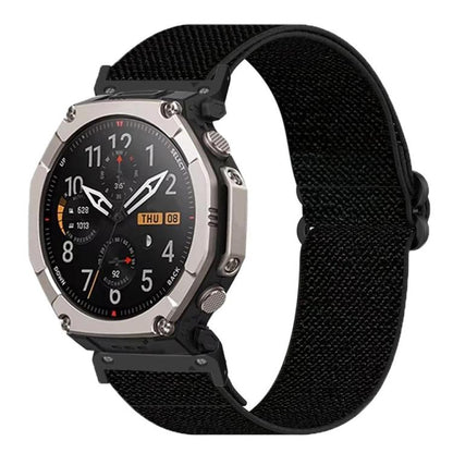 Butterfly Slide Clasp 26mm Elastic Nylon Watch Band, For Amazfit T-Rex Ultra 2