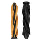 Pair of roller brush attachments: orange rubber roller and black bristle roller