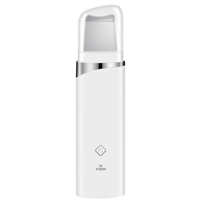 Ultrasonic pore cleaner device with white body, silver band, and gray top cap.