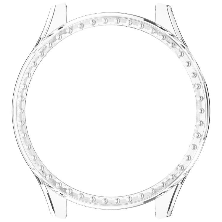 Single Row Diamond Half Coverage Hollow PC Watch Protective Case, For Xiaomi Watch S5 46mm