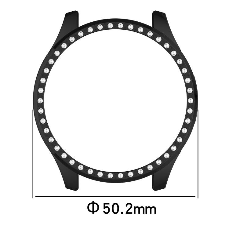 Single Row Diamond Half Coverage Hollow PC Watch Protective Case, For Xiaomi Watch S5 46mm