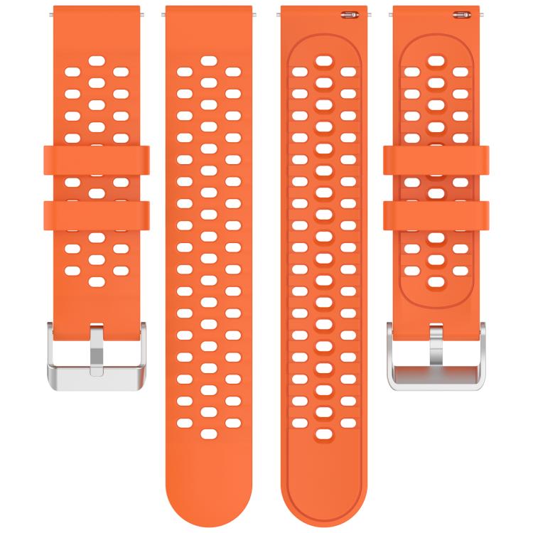 Perforated Pin Buckle Solid Color Silicone Watch Band, For Amazfit Active 3 Premium
