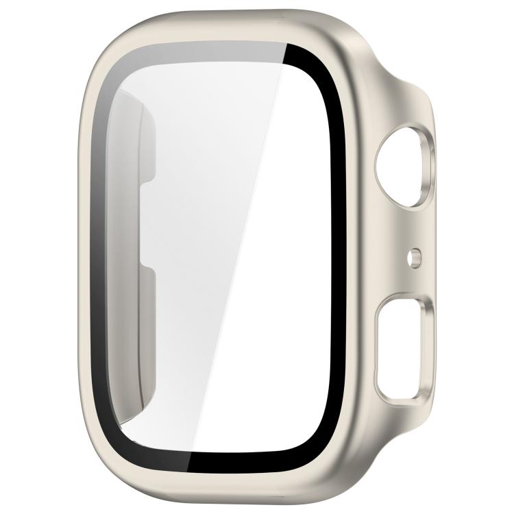 Ivory watch protective case with integrated clear screen protector