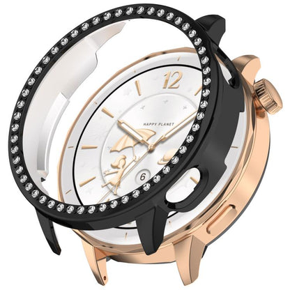 Single Row Diamond Half Coverage Hollow PC Watch Protective Case, For OnePlus Watch 4