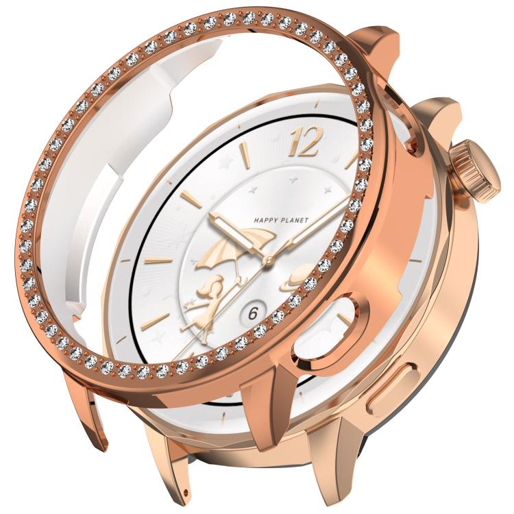 Single Row Diamond Half Coverage Hollow PC Watch Protective Case, For OnePlus Watch 4