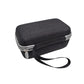 Gray fabric mini printer case with side zipper and wrist strap
