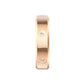 Gold smart ring shown edge-on, with two clear stones