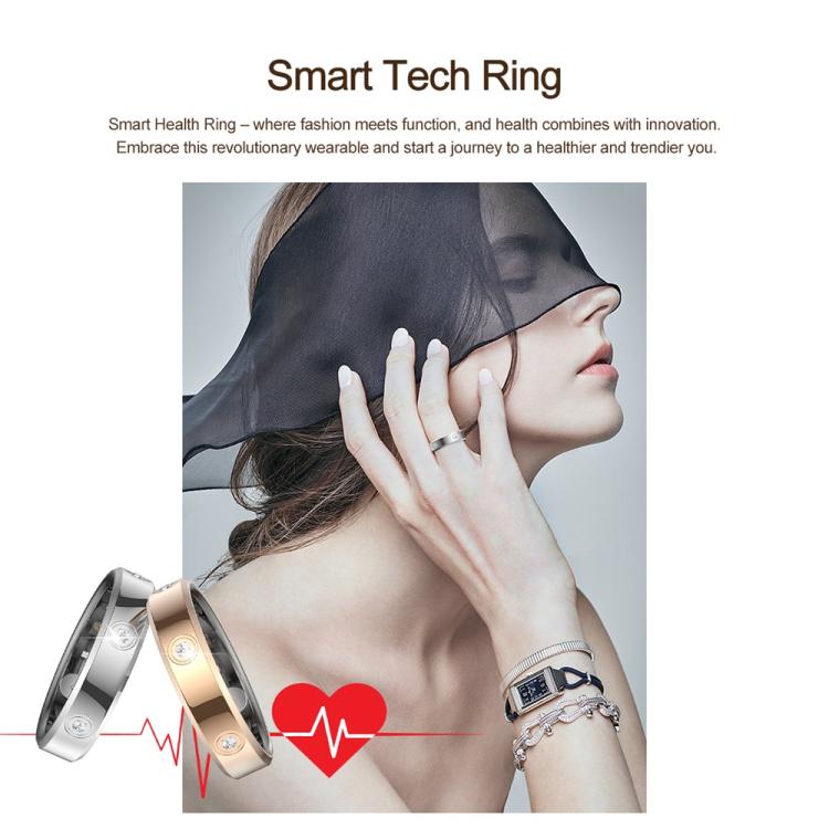 Gold and silver smart rings shown beside a wearer’s hand