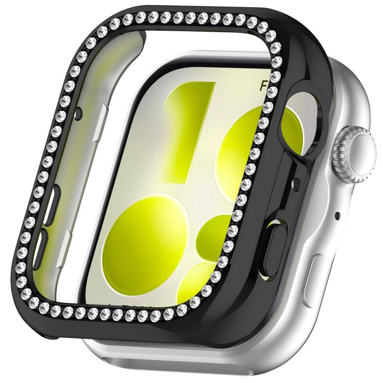 Single Row Diamond Half Coverage Hollow PC Watch Protective Case, For Huawei Watch Fit 5 Pro, For Huawei Watch Fit 5