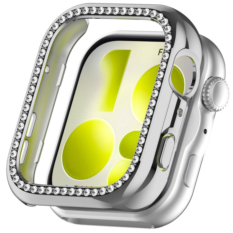 Single Row Diamond Half Coverage Hollow PC Watch Protective Case, For Huawei Watch Fit 5 Pro, For Huawei Watch Fit 5
