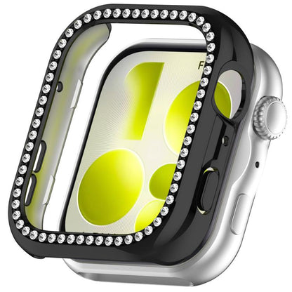 Single Row Diamond Half Coverage Hollow PC Watch Protective Case, For Huawei Watch Fit 5 Pro, For Huawei Watch Fit 5
