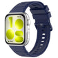 Wave Texture Coloured Buckle Solid Color Silicone Watch Band, For Huawei Watch Fit 5 / Fit 5 Pro