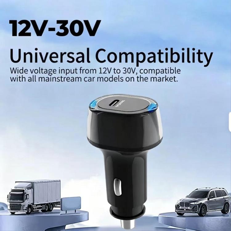 P01 PD45W Type-C / USB-C Buck Boost Car Charger, without Cable