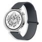 Lychee Pattern Magnetic Loop Silicone Watch Band, 18mm, 20mm, 22mm