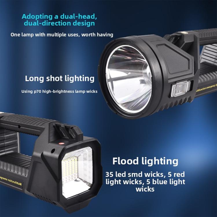P70 Outdoor Strong Light Exploration Multi-functional Lighting LED Flashlight, W5161 -3 (Small), W5161 -2 (Medium), W5161 -1 (Large)