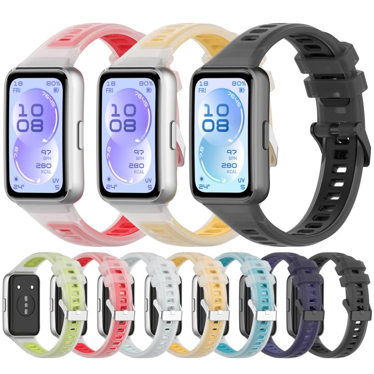 Translucent Jelly Silicone Watch Band, For Huawei Band 11 / Band 11 Pro