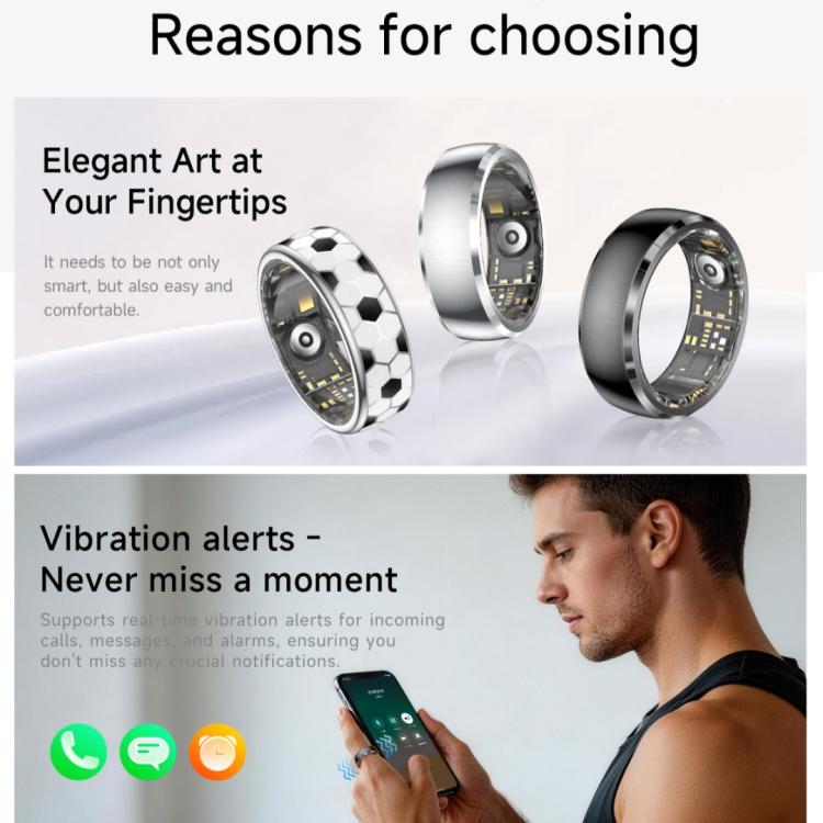 SY15 SIZE 11 Smart Ring, Supports Health Monitoring / Gesture Control