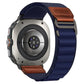 Retro Vegan Leather Label Alpine Nylon Loop Watch Band, For Galaxy Watch Ultra2 2026 / 2025 / 1 2024
