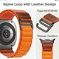 Retro Vegan Leather Label Alpine Nylon Loop Watch Band, For Galaxy Watch Ultra2 2026 / 2025 / 1 2024