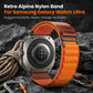 Retro Vegan Leather Label Alpine Nylon Loop Watch Band, For Galaxy Watch Ultra2 2026 / 2025 / 1 2024